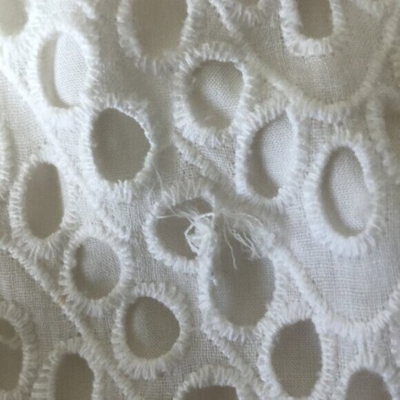 Hagel Eyelet Cold-Shoulder Swing Dress White Sz.10 - Picture 16 of 16